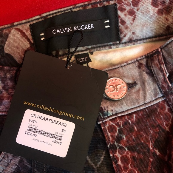 Calvin Rucker heartbreaker animal printed jeans - Picture 4 of 8